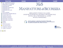 Tablet Screenshot of manifatturedisicurezza.com